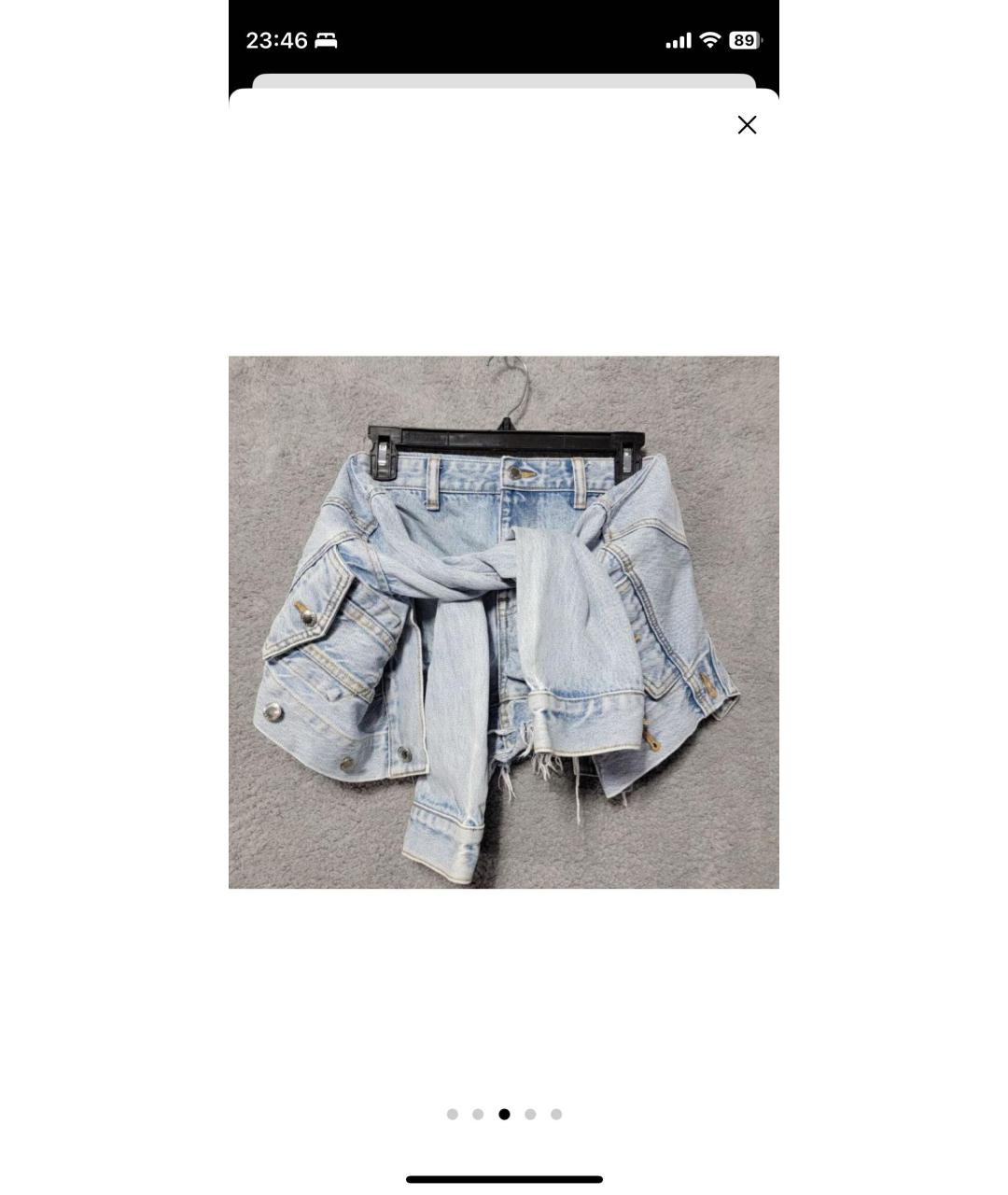 ALEXANDER WANG Голубые деним шорты, фото 3