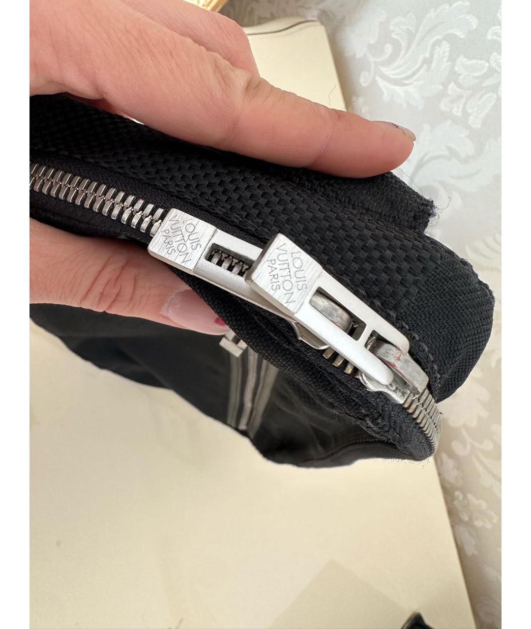 LOUIS VUITTON Черная тканевая поясная сумка, фото 3