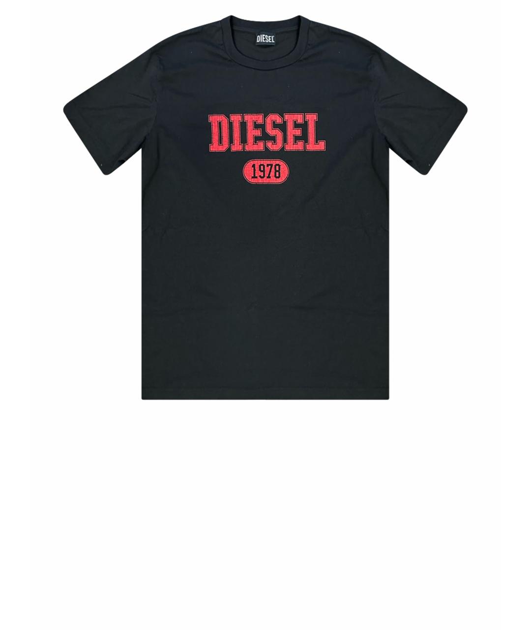 DIESEL Черная хлопковая футболка, фото 1
