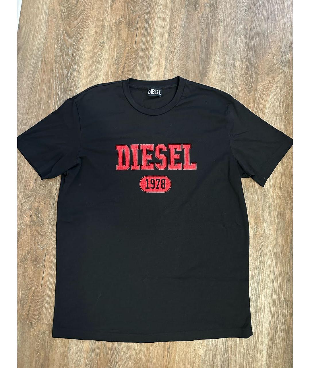 DIESEL Черная хлопковая футболка, фото 9