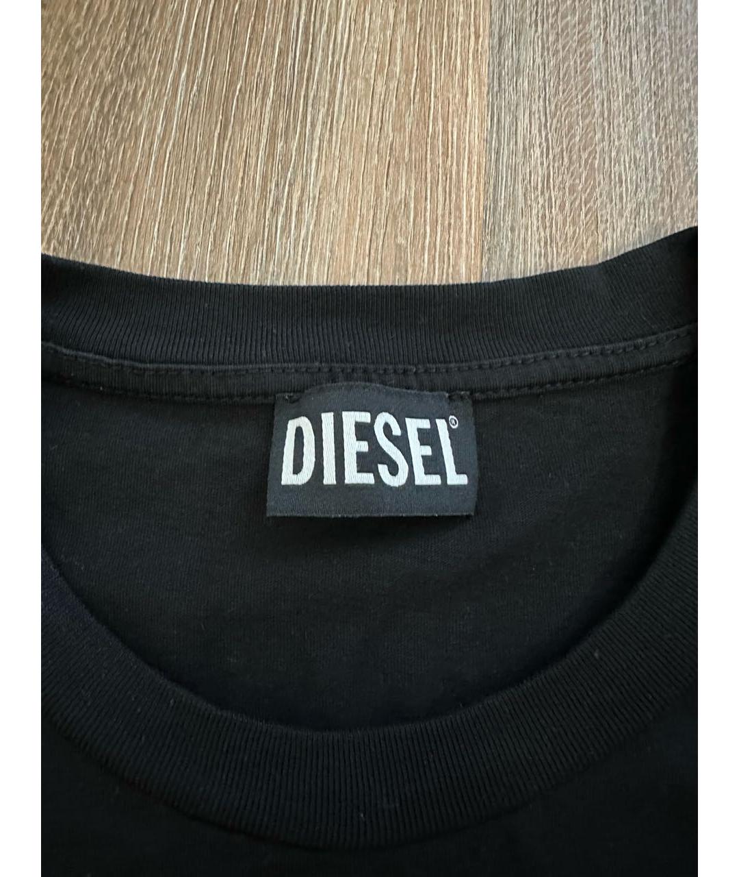 DIESEL Черная хлопковая футболка, фото 6