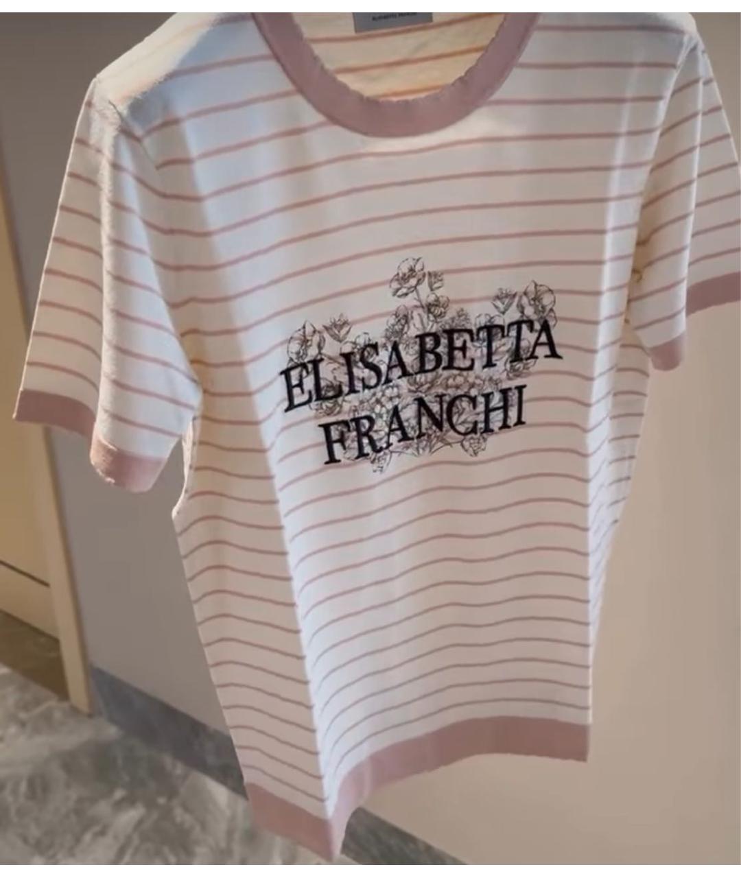ELISABETTA FRANCHI Розовая футболка, фото 2