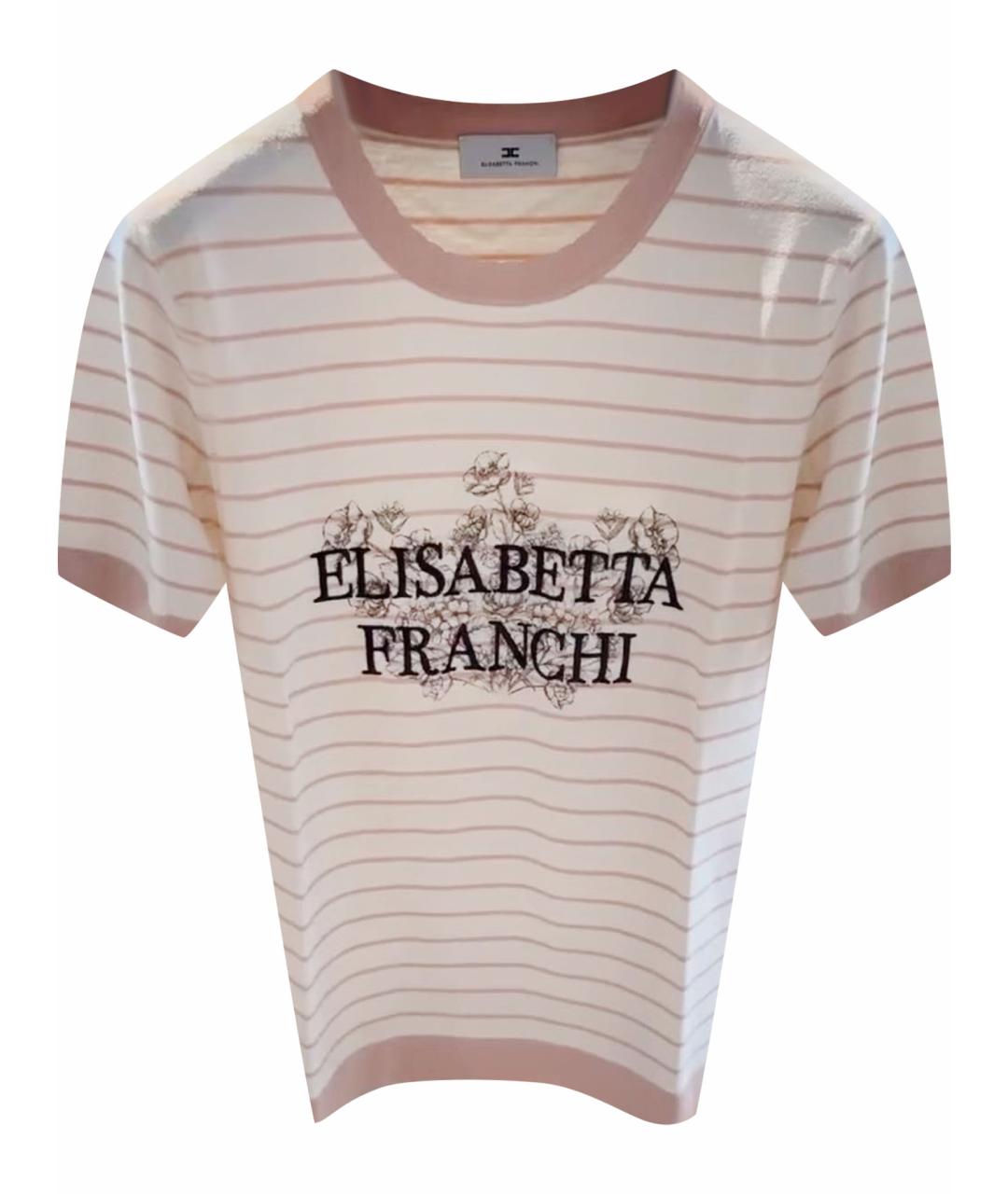 ELISABETTA FRANCHI Розовая футболка, фото 1