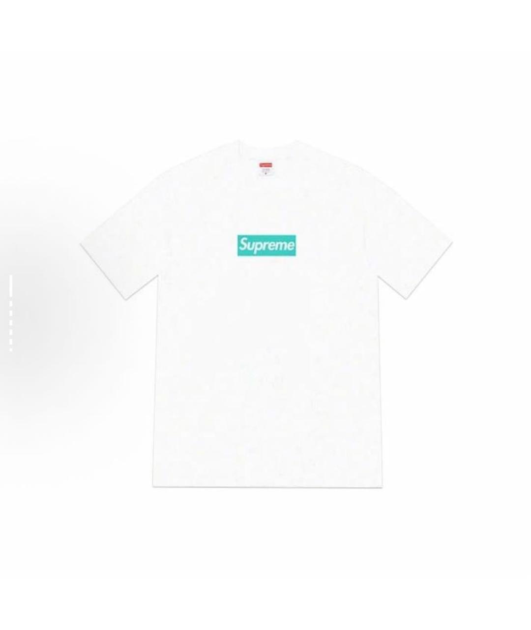 SUPREME Белая хлопковая футболка, фото 3