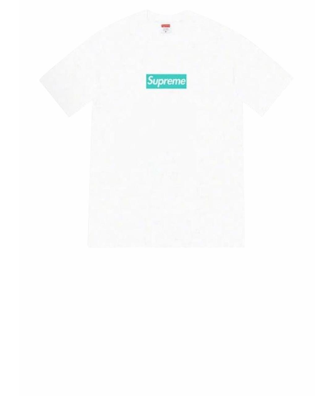 SUPREME Белая хлопковая футболка, фото 1