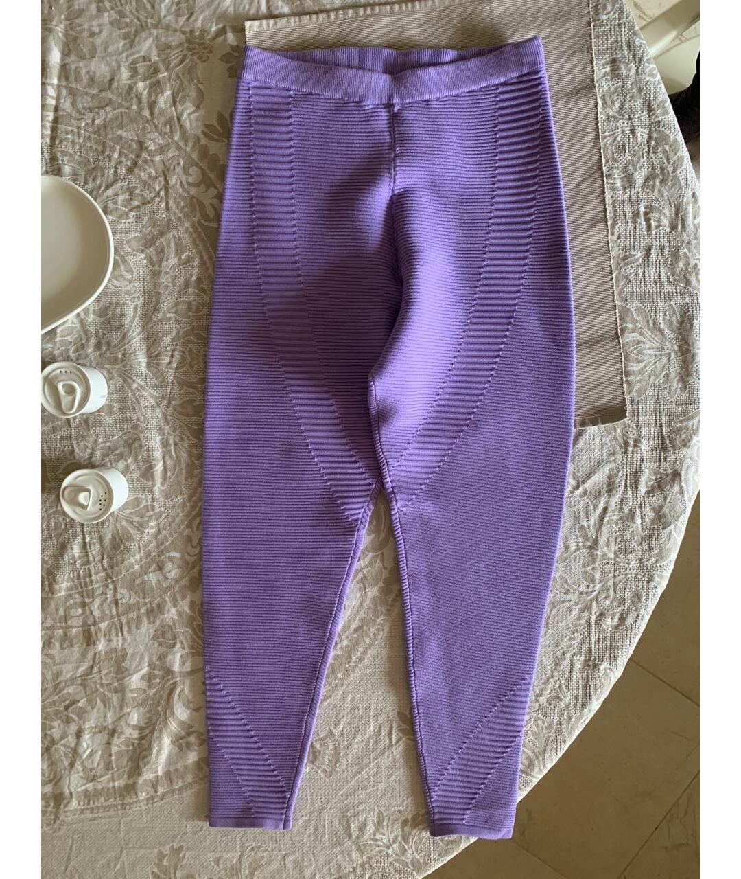 ADAM SELMAN Фиолетовый вискозный костюм с брюками, фото 4
