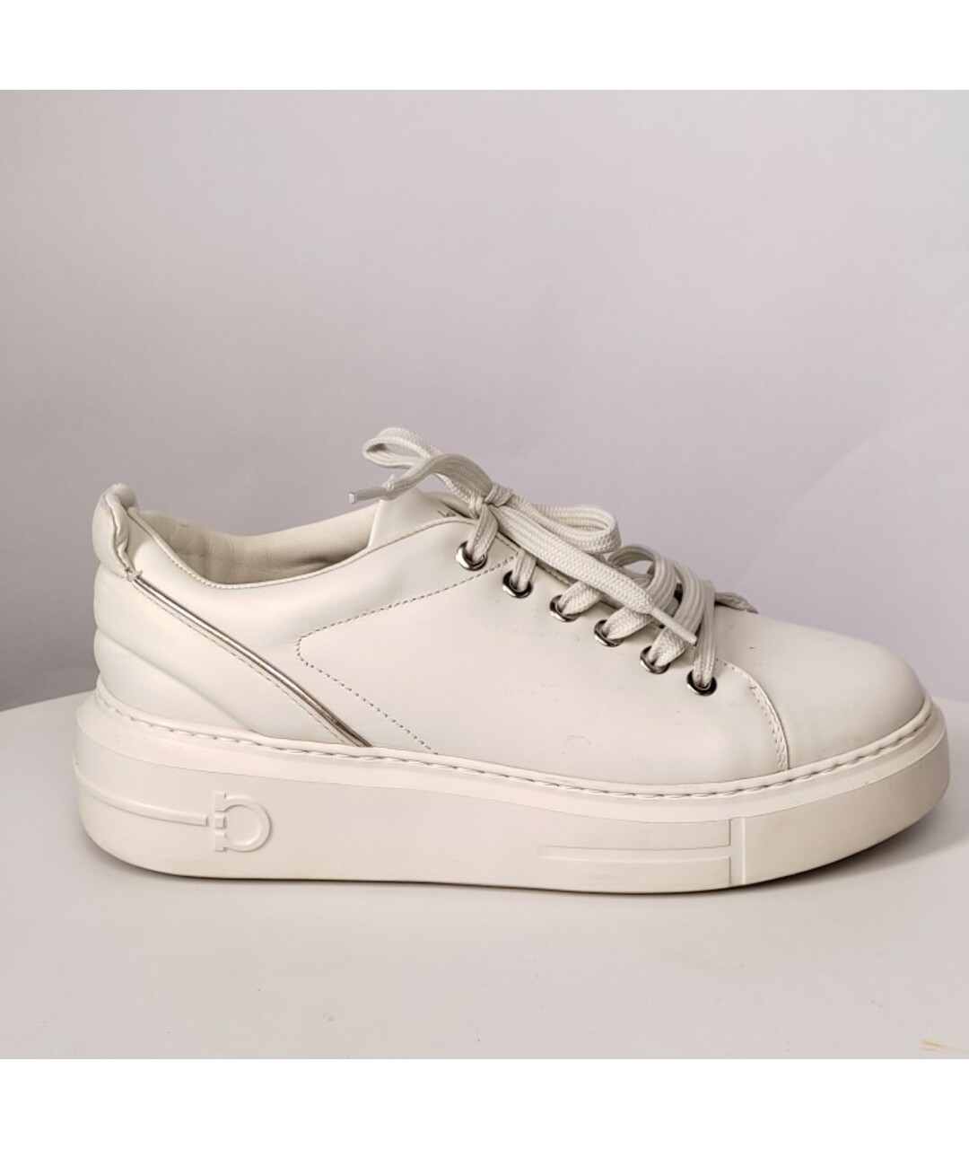 FERRAGAMO Белые кеды, фото 8