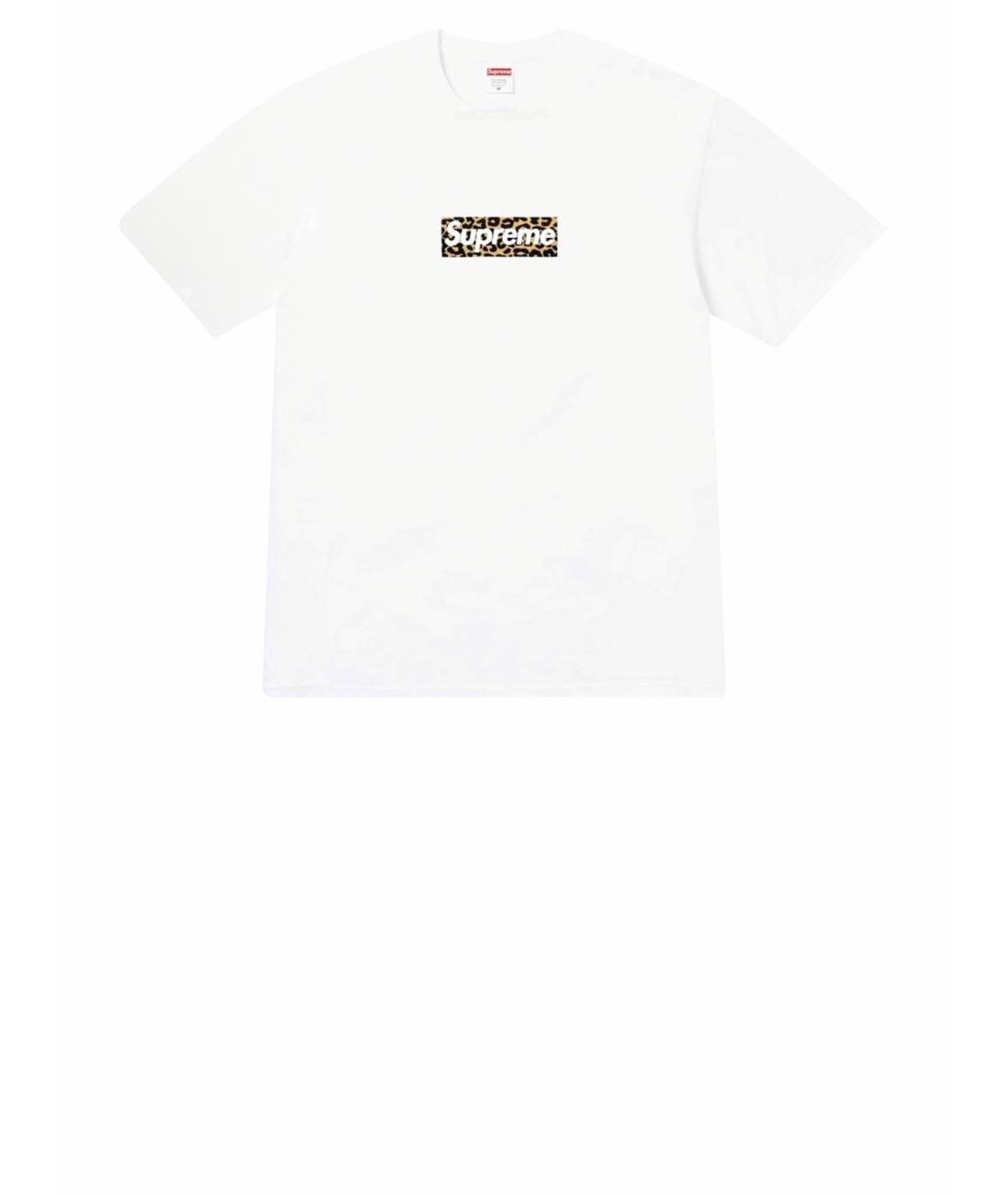 SUPREME Белая хлопковая футболка, фото 1
