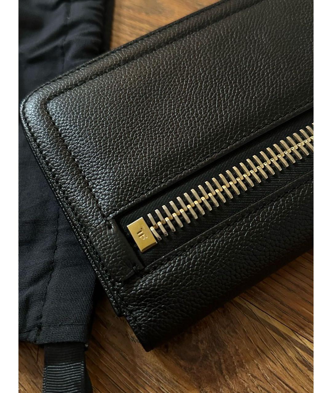 TOM FORD Черный кожаный кошелек, фото 7