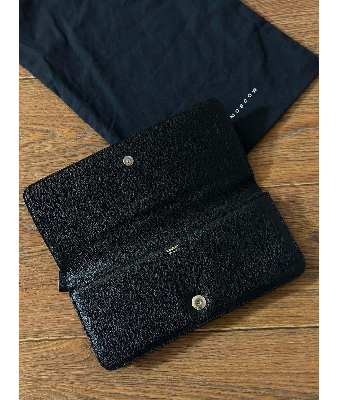 TOM FORD Черный кожаный кошелек, фото 3