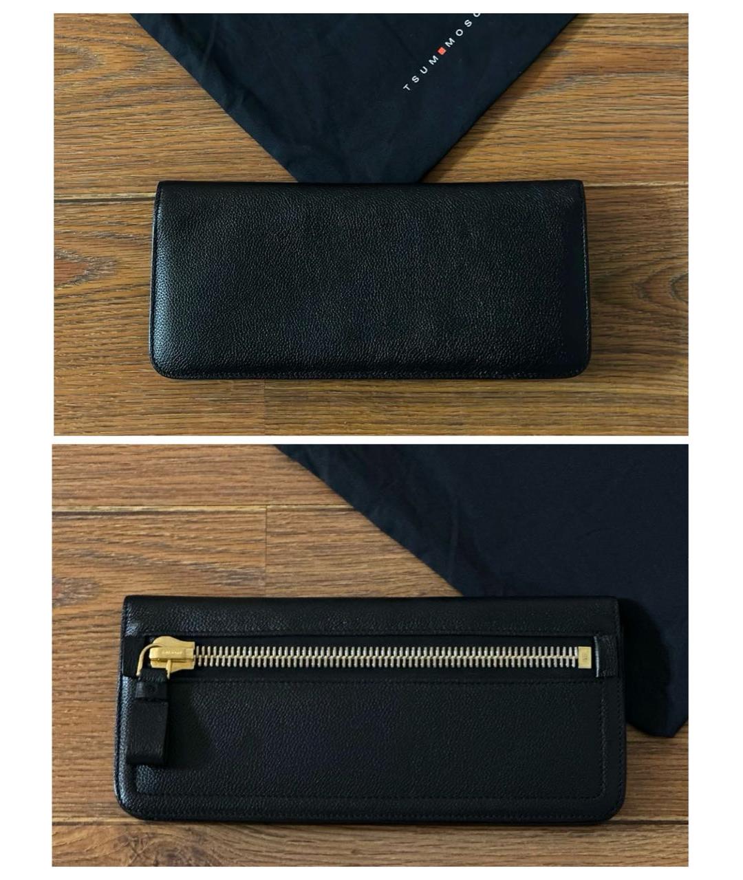 TOM FORD Черный кожаный кошелек, фото 2