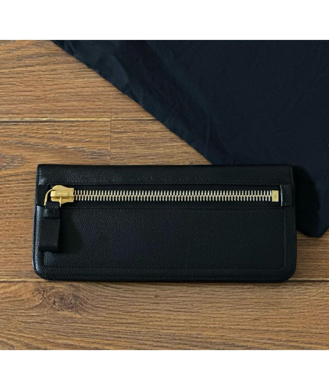 TOM FORD Черный кожаный кошелек, фото 9