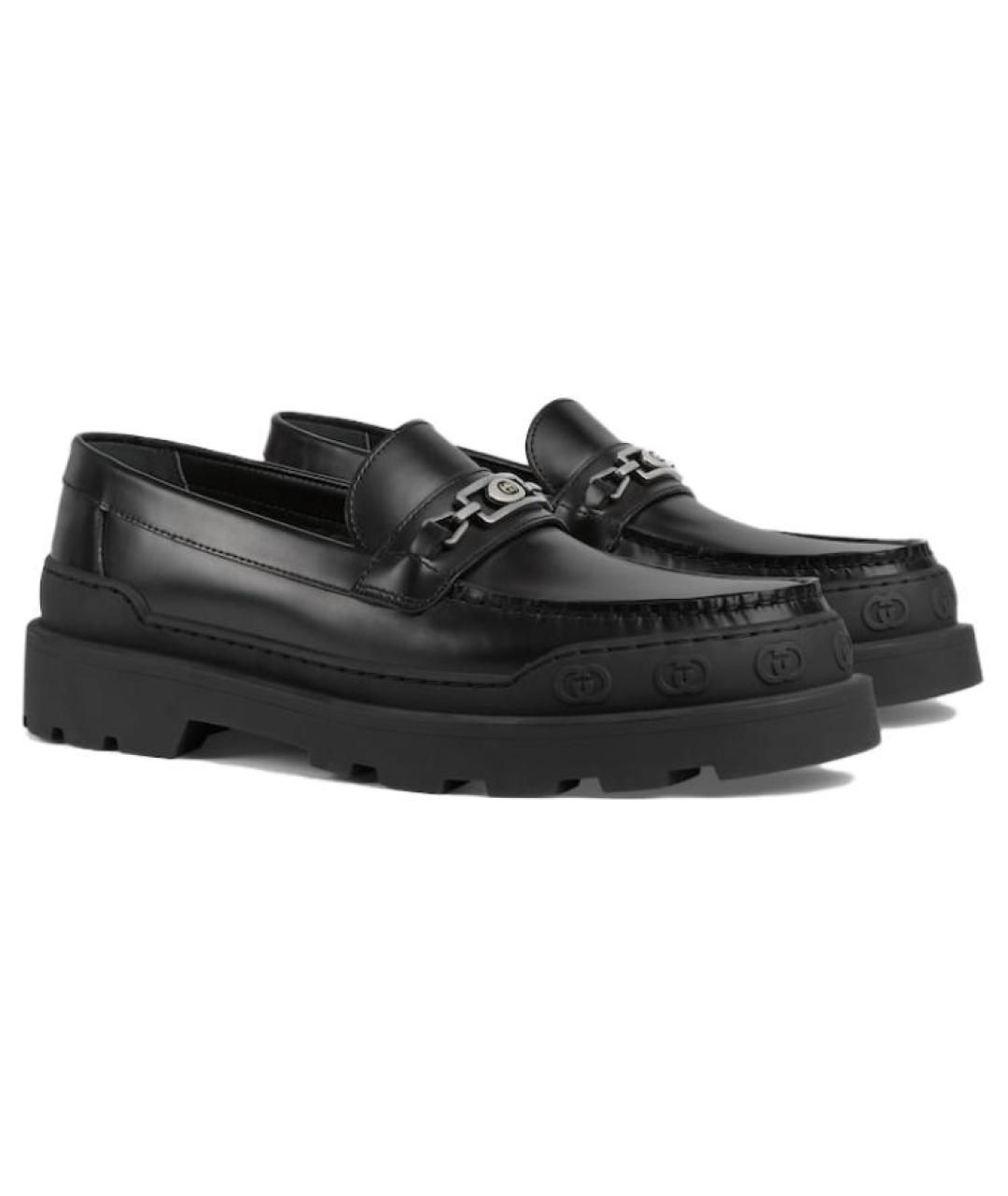 GUCCI Черные кожаные лоферы, фото 2