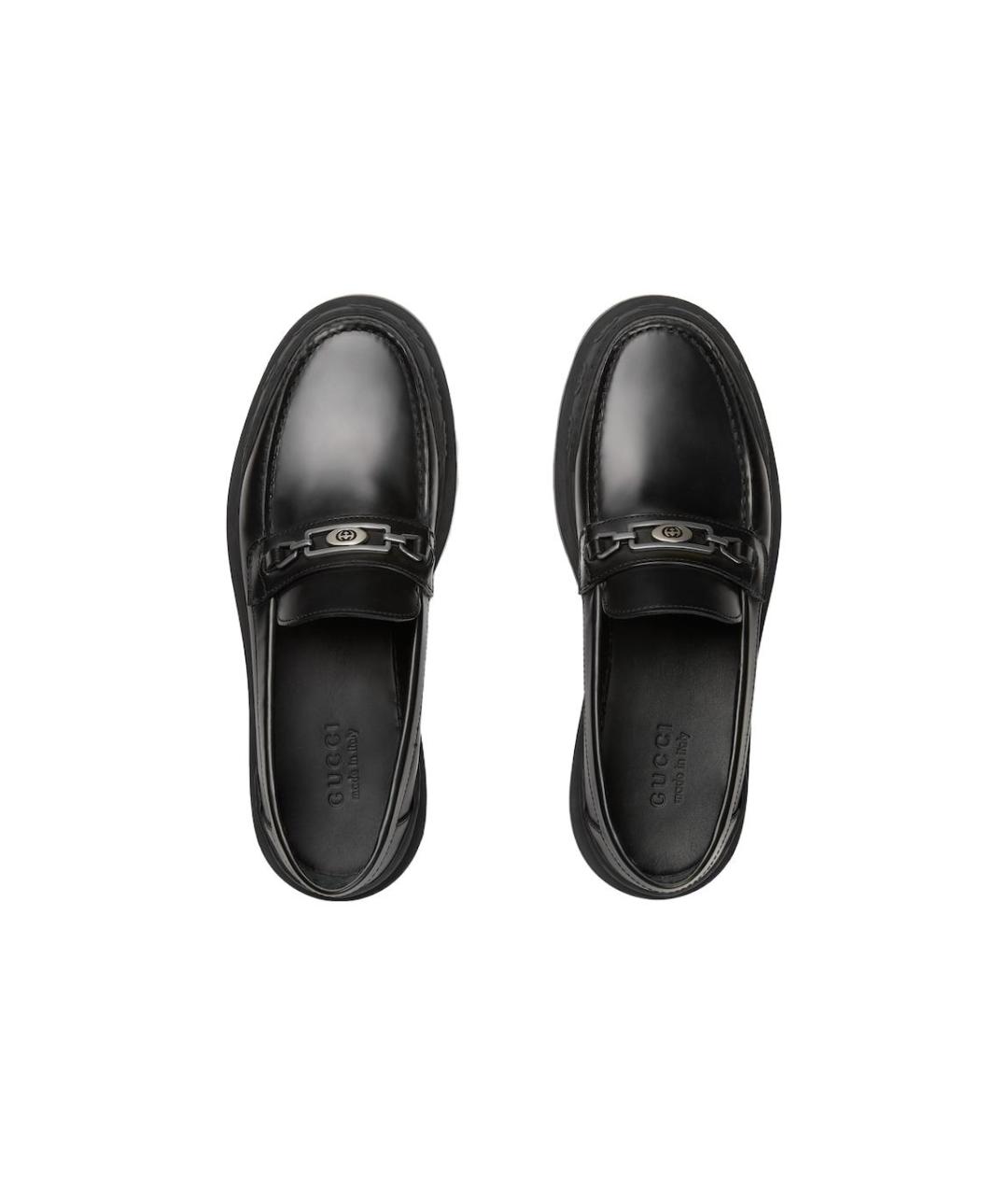 GUCCI Черные кожаные лоферы, фото 4