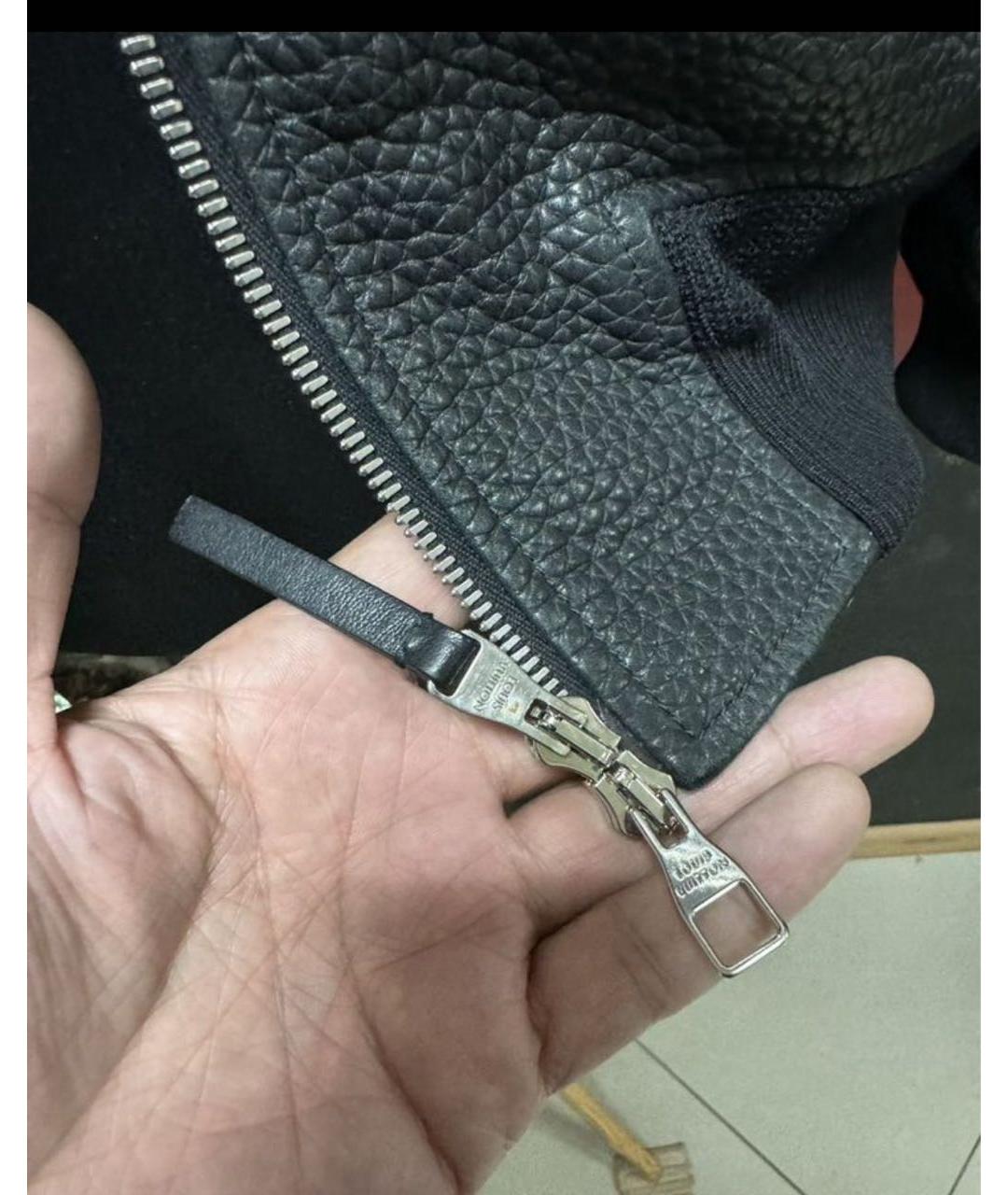 LOUIS VUITTON Черная кожаная куртка, фото 4