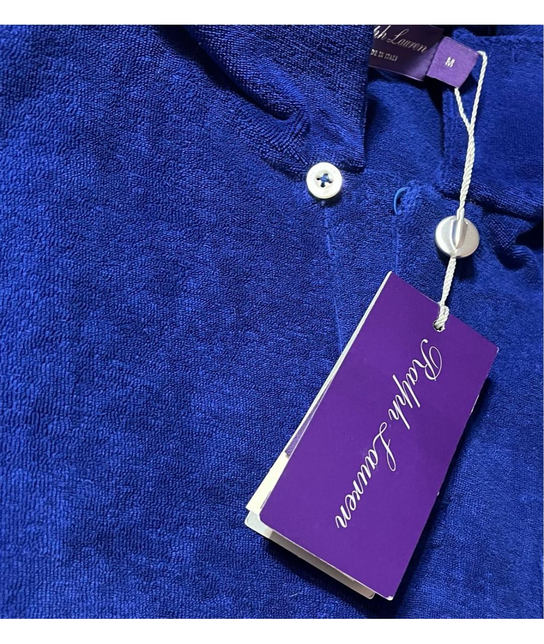 RALPH LAUREN Синяя хлопковая футболка, фото 2