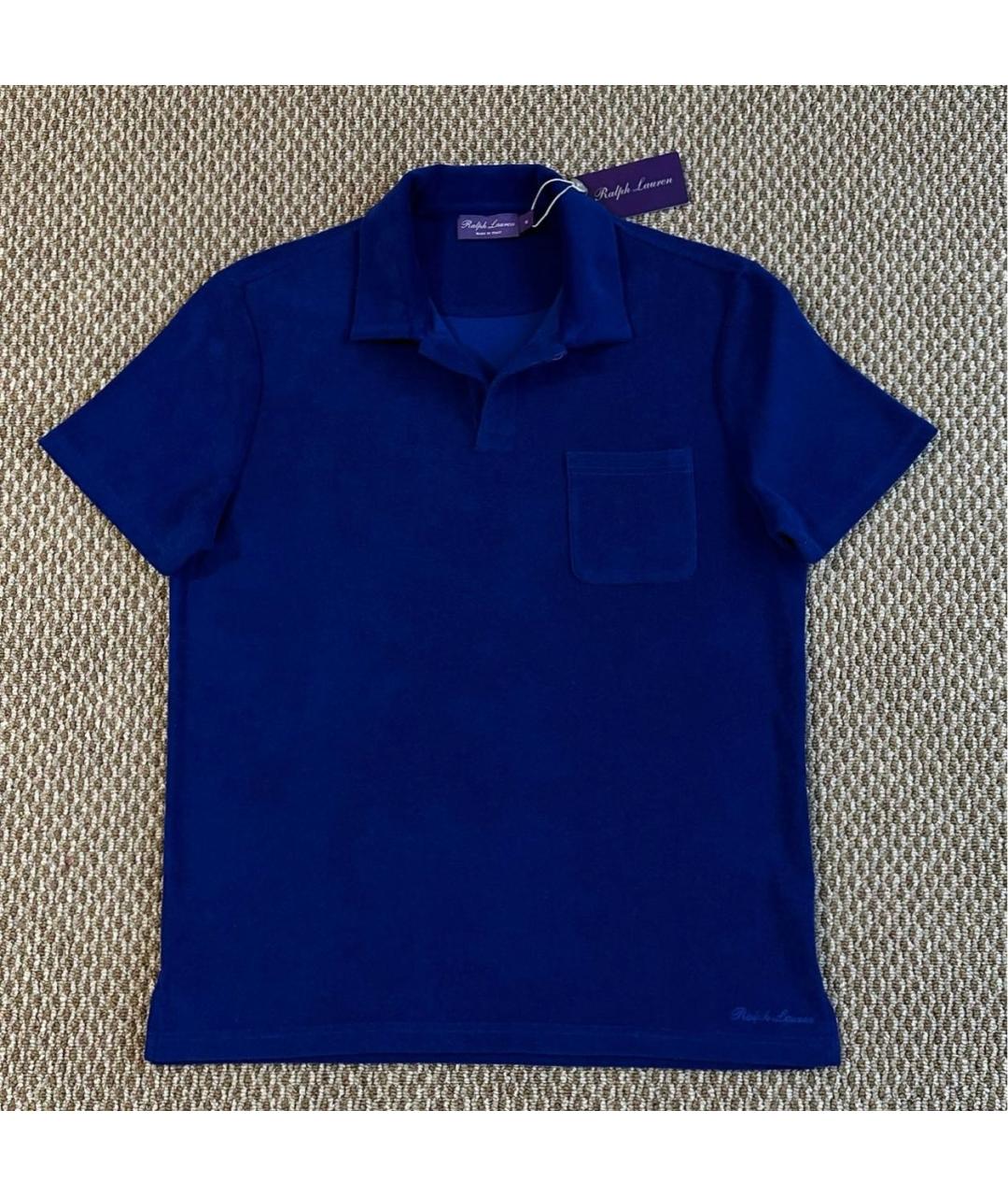 RALPH LAUREN Синяя хлопковая футболка, фото 4
