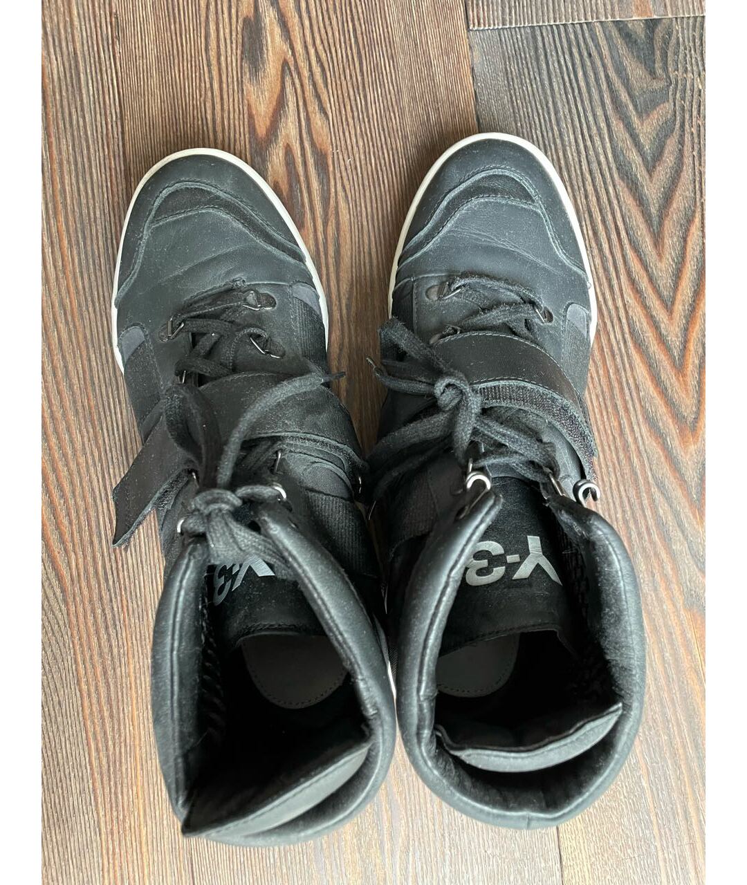 Y-3 Черные высокие кроссовки / кеды, фото 3