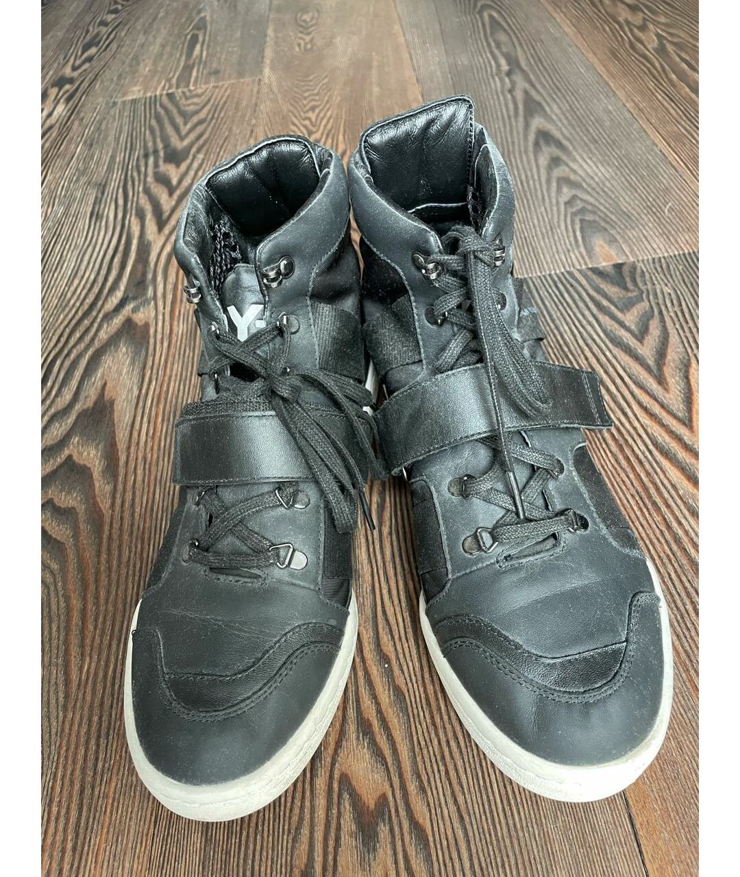 Y-3 Черные высокие кроссовки / кеды, фото 2