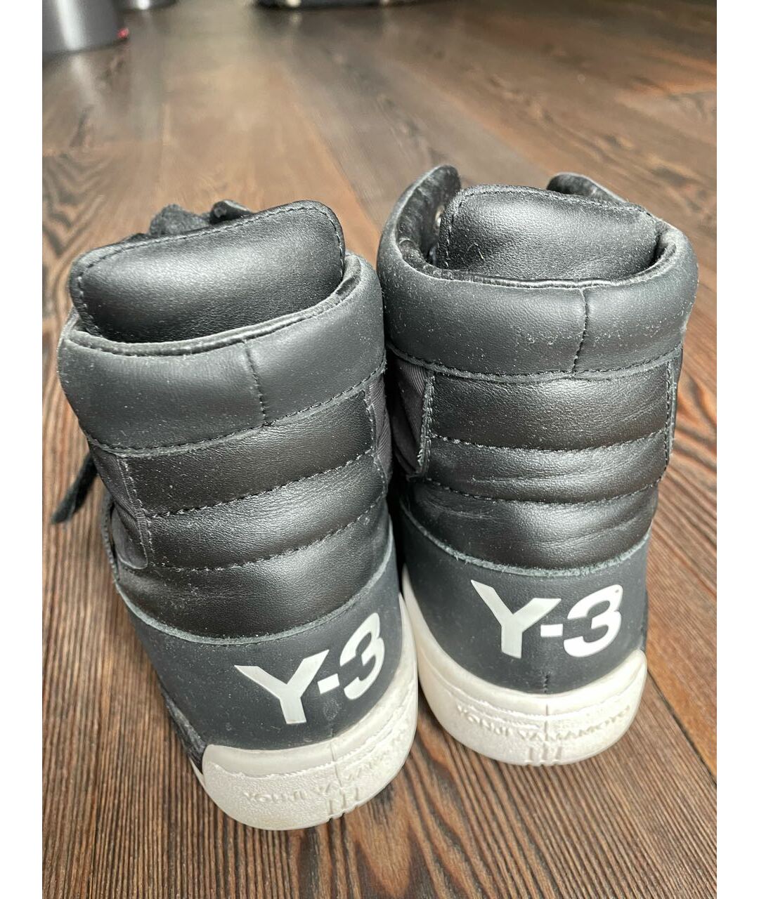 Y-3 Черные высокие кроссовки / кеды, фото 4