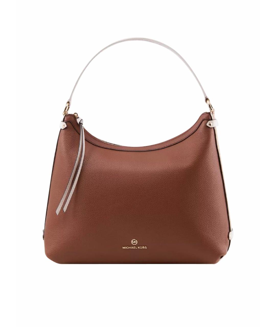 MICHAEL KORS Коричневая кожаная сумка через плечо, фото 1