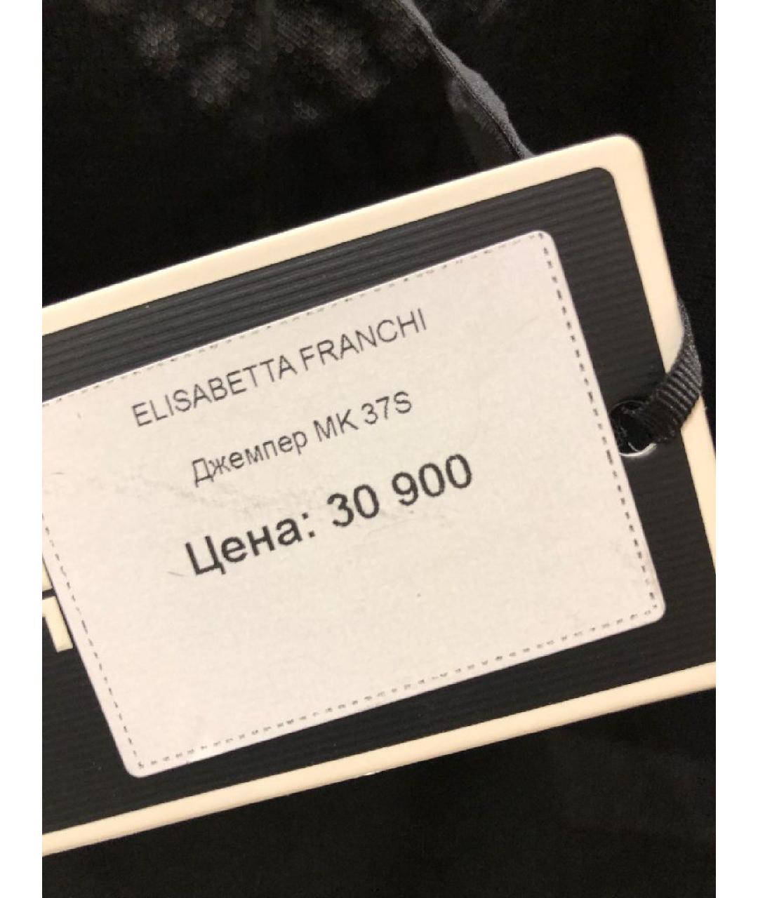 ELISABETTA FRANCHI Черный вискозный джемпер / свитер, фото 6