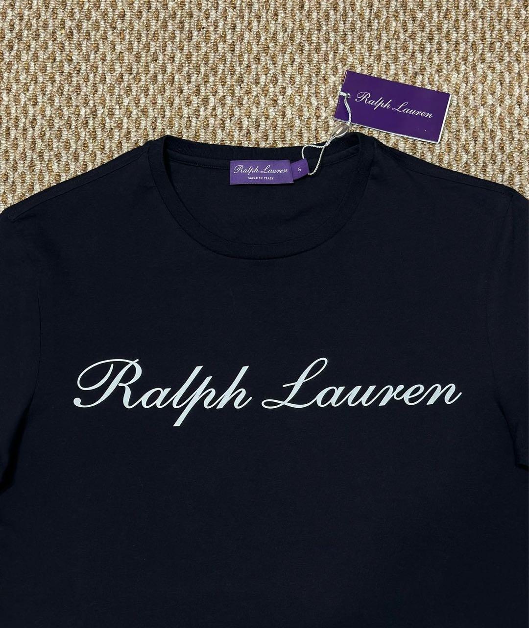 RALPH LAUREN Темно-синяя хлопковая футболка, фото 3