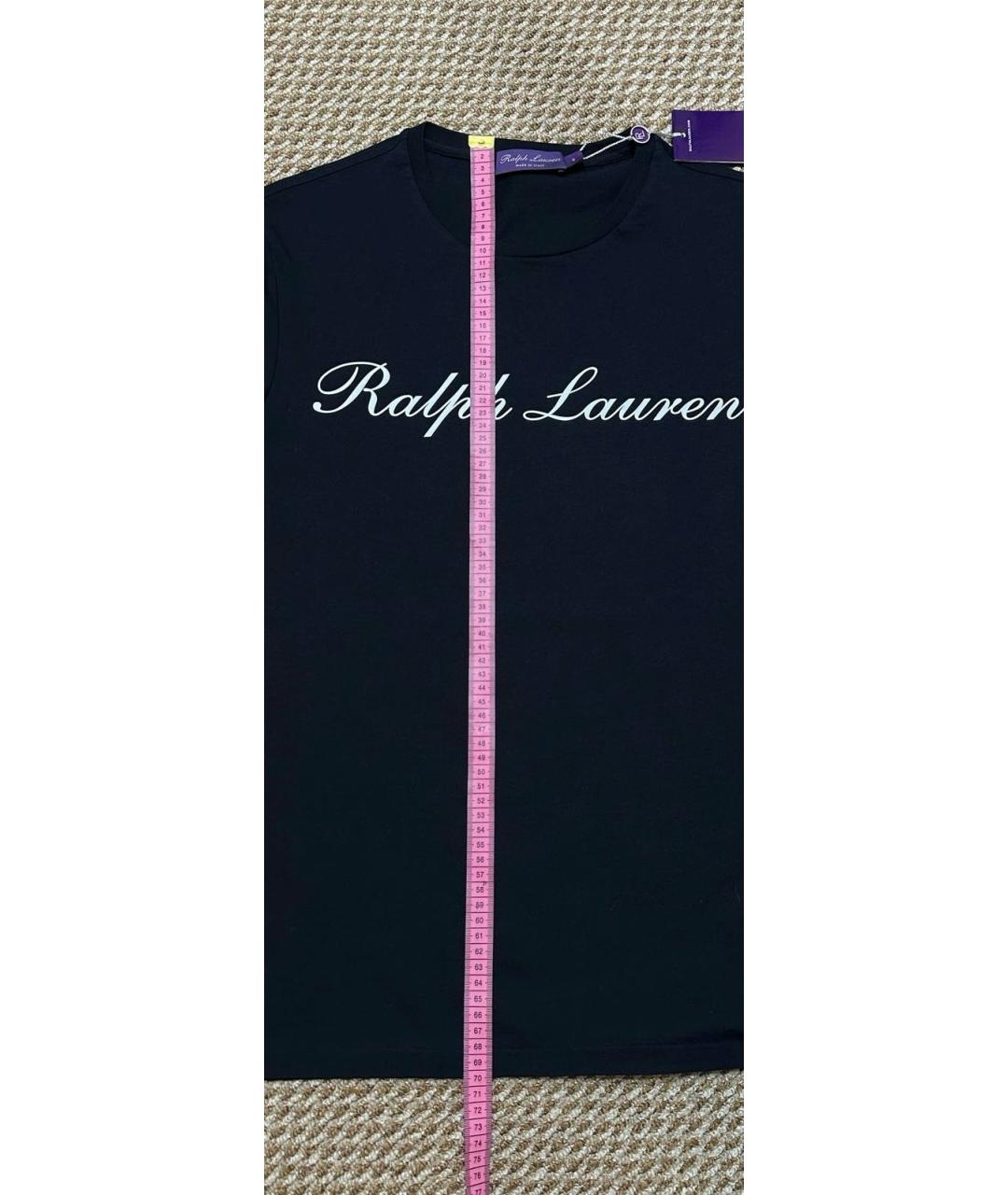 RALPH LAUREN Темно-синяя хлопковая футболка, фото 6