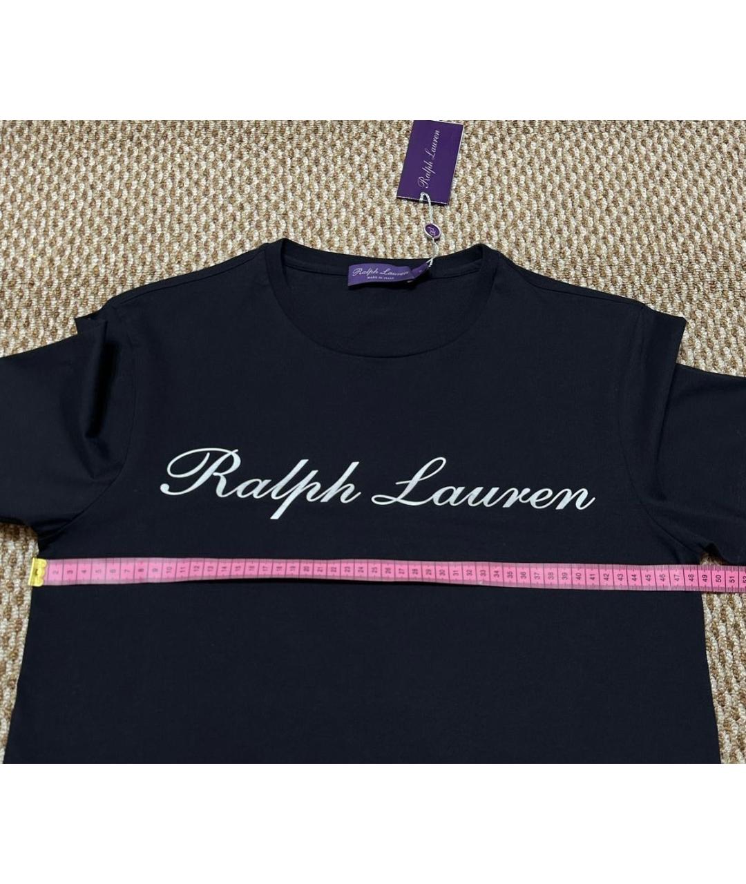 RALPH LAUREN Темно-синяя хлопковая футболка, фото 4
