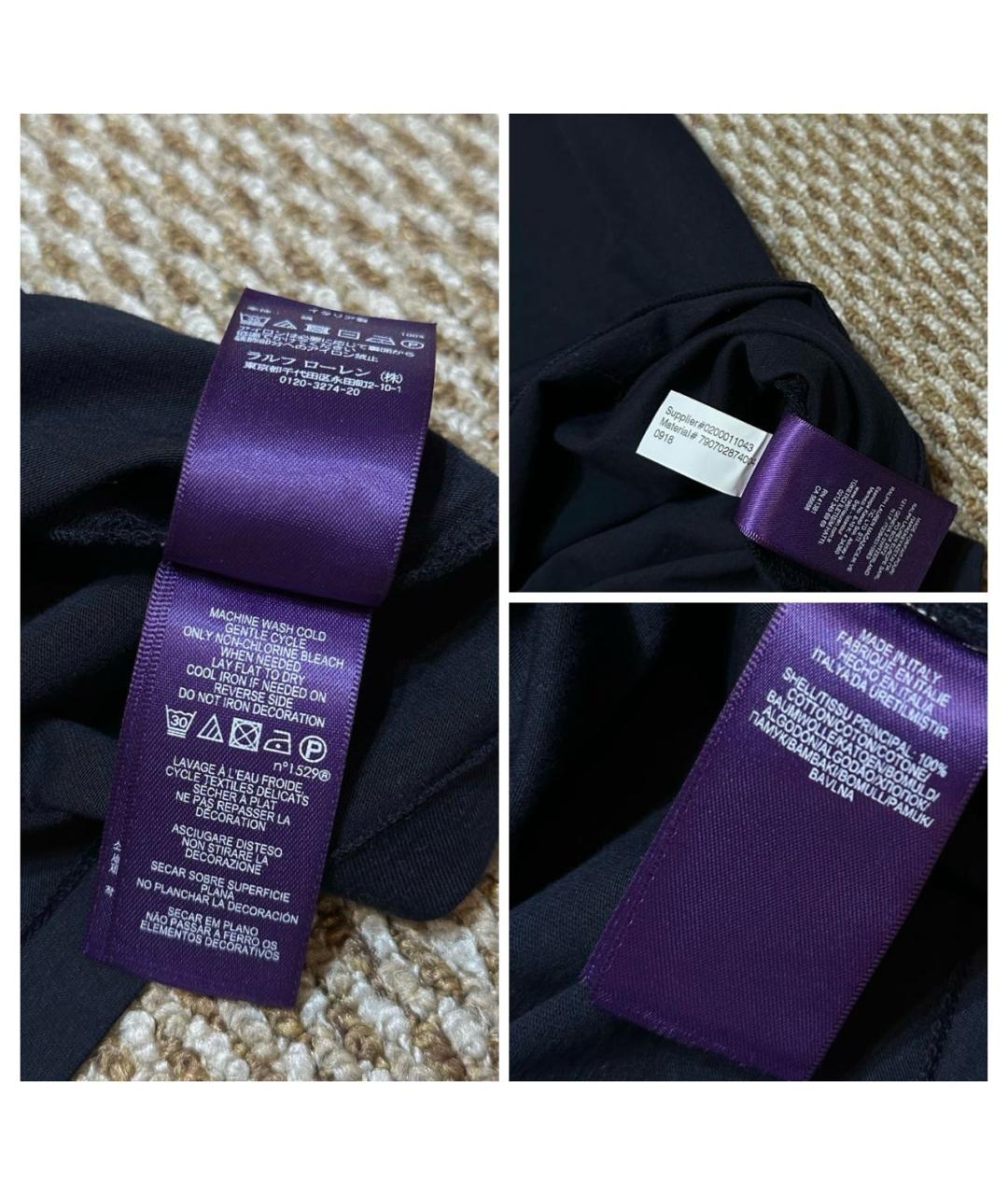 RALPH LAUREN Темно-синяя хлопковая футболка, фото 5