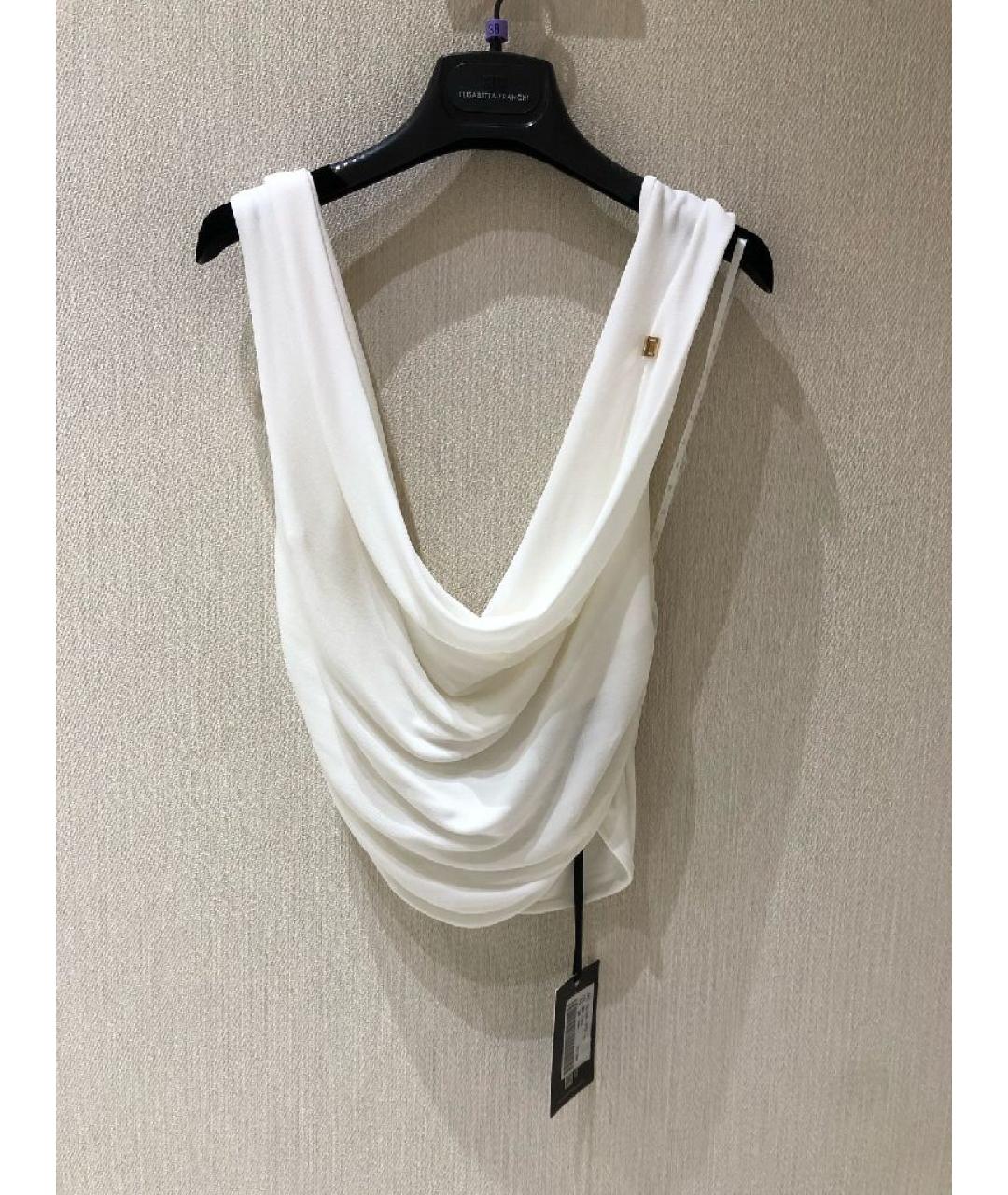 ELISABETTA FRANCHI Белая вискозная майка, фото 8