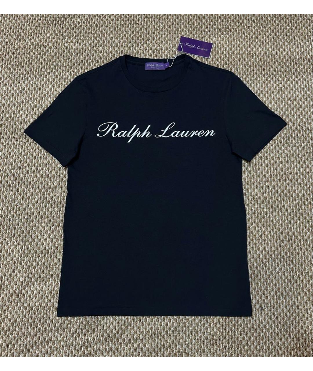 RALPH LAUREN Темно-синяя хлопковая футболка, фото 2