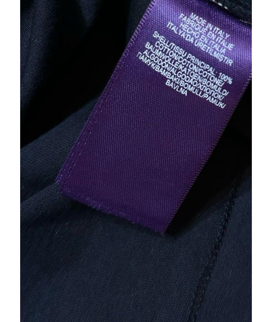 RALPH LAUREN Темно-синяя хлопковая футболка, фото 5