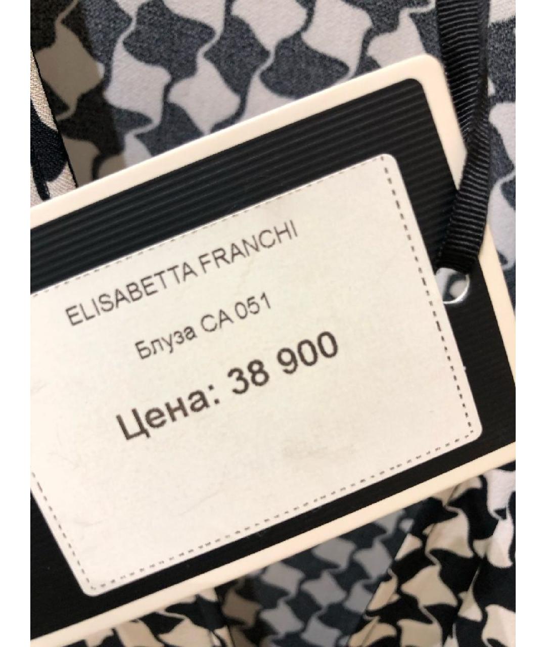 ELISABETTA FRANCHI Черная вискозная блузы, фото 5