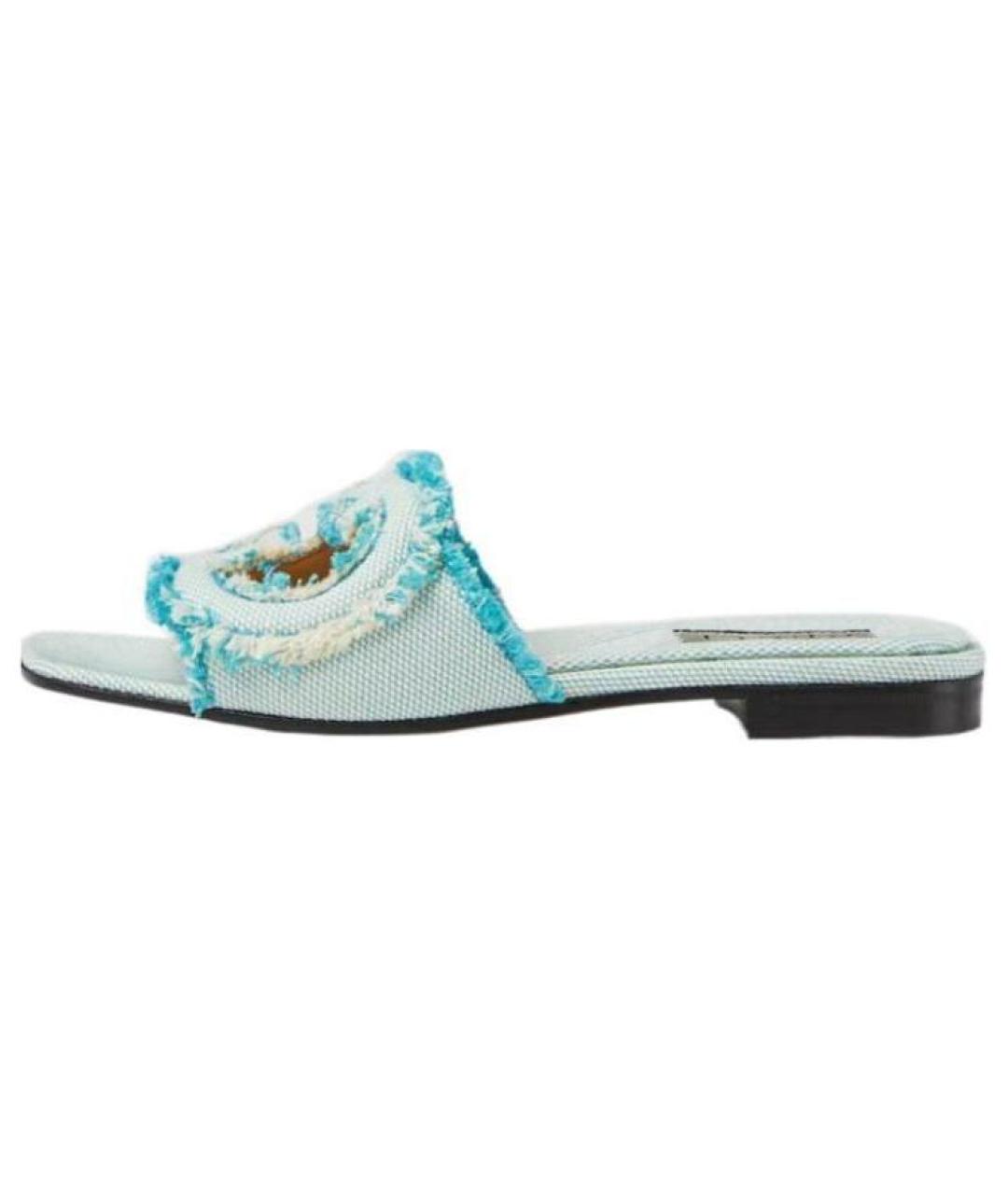 GUCCI Голубые шлепанцы, фото 2