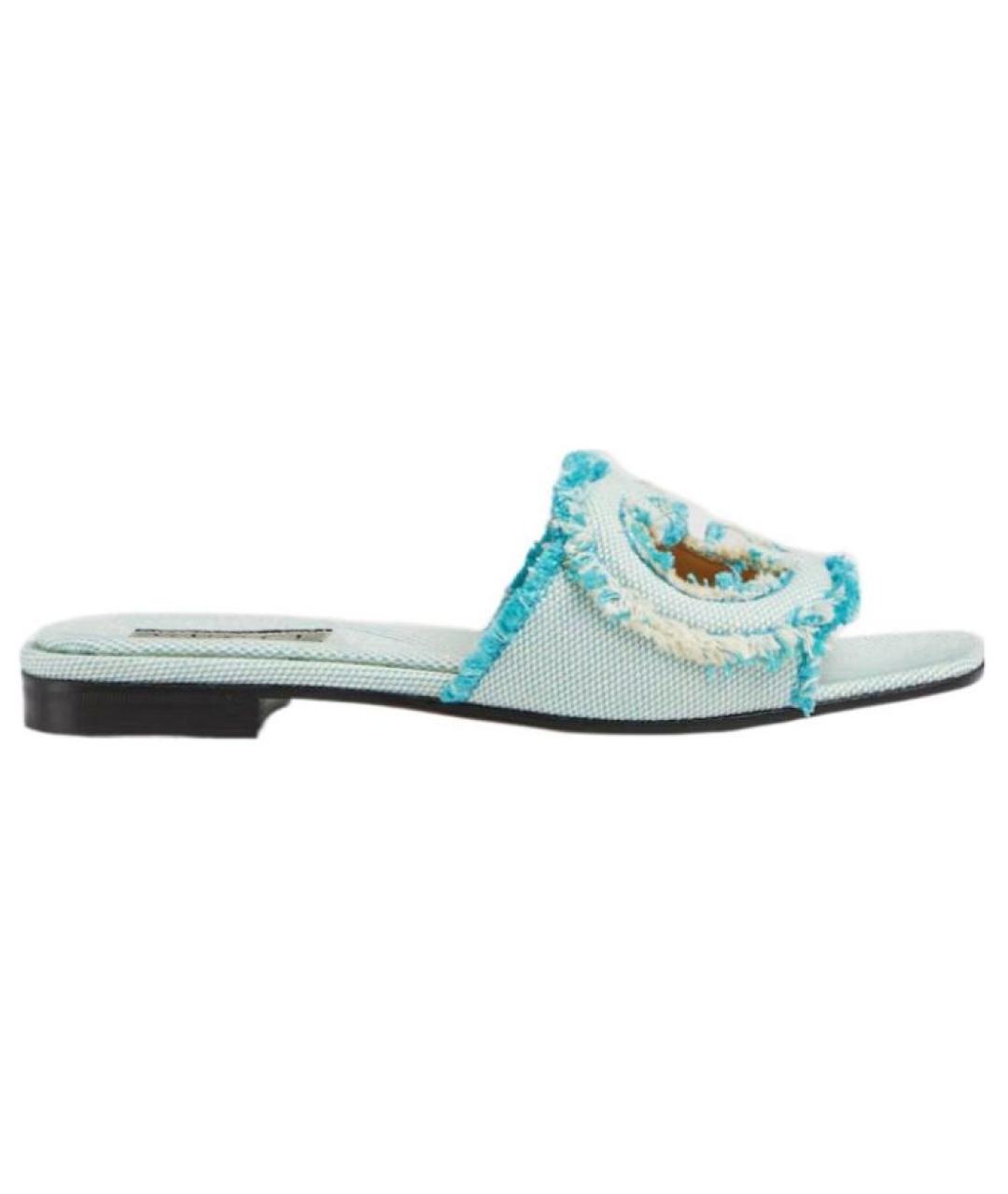 GUCCI Голубые шлепанцы, фото 1
