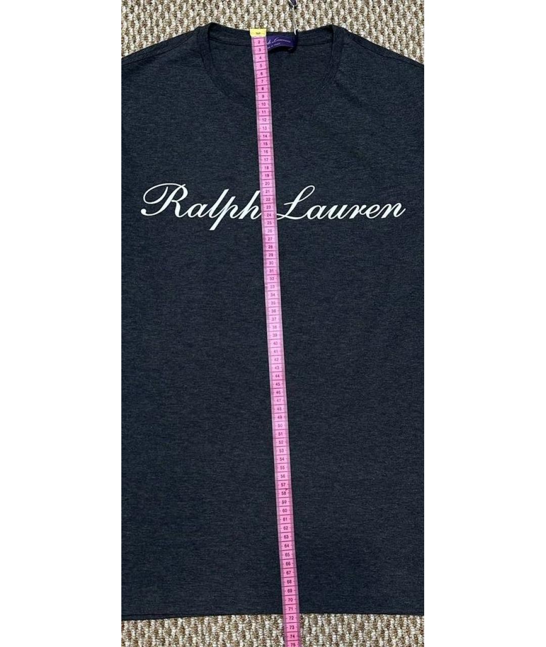 RALPH LAUREN Серая хлопковая футболка, фото 5