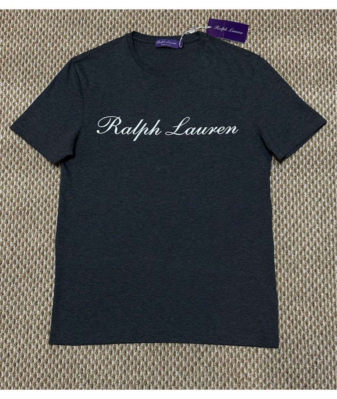 RALPH LAUREN Серая хлопковая футболка, фото 3