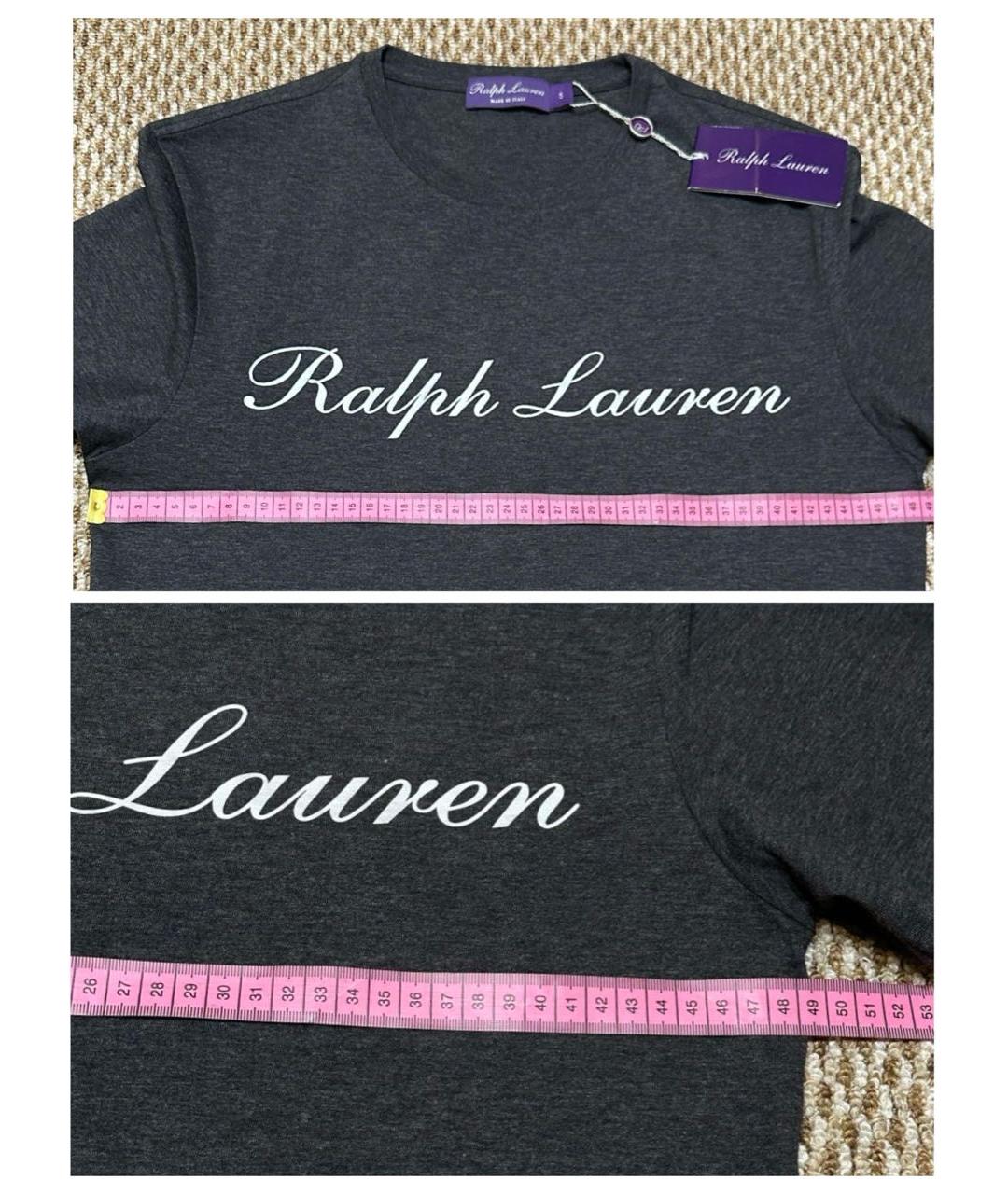 RALPH LAUREN Серая хлопковая футболка, фото 4