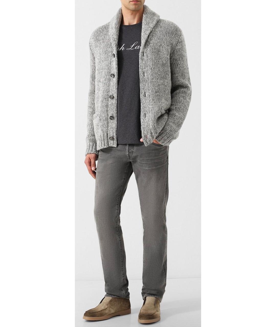 RALPH LAUREN Серая хлопковая футболка, фото 8