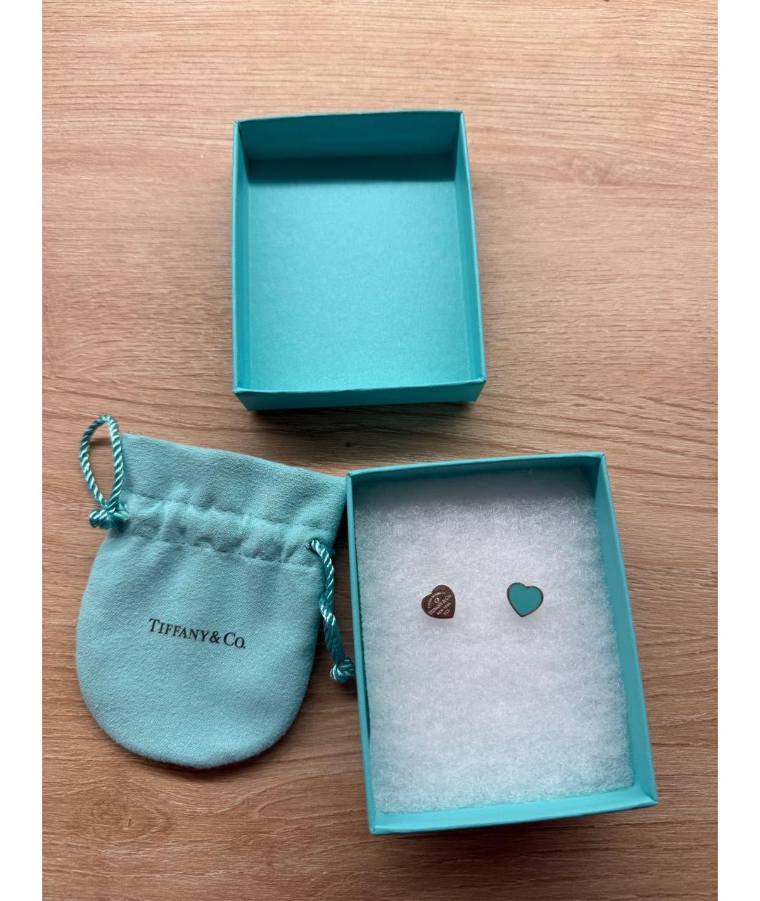 TIFFANY&CO Бирюзовые серебряные серьги, фото 3