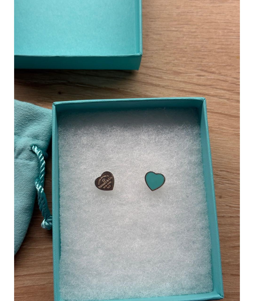 TIFFANY&CO Бирюзовые серебряные серьги, фото 2