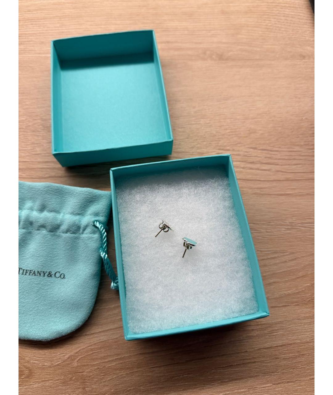 TIFFANY&CO Бирюзовые серебряные серьги, фото 4