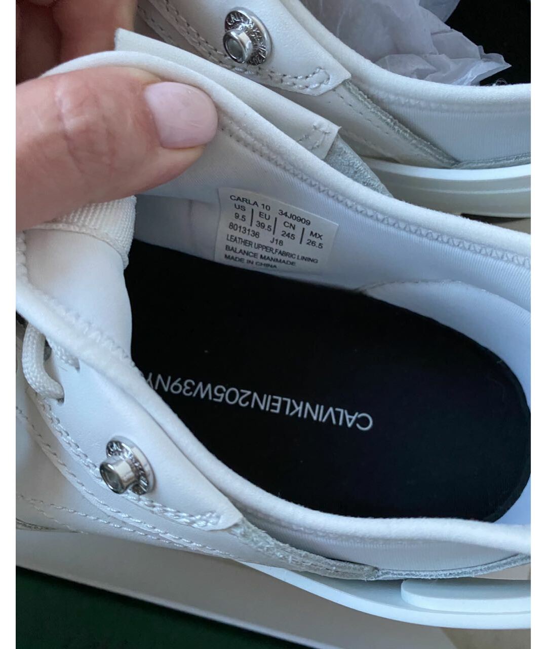 CALVIN KLEIN 205W39NYC Белые замшевые низкие кроссовки / кеды, фото 6