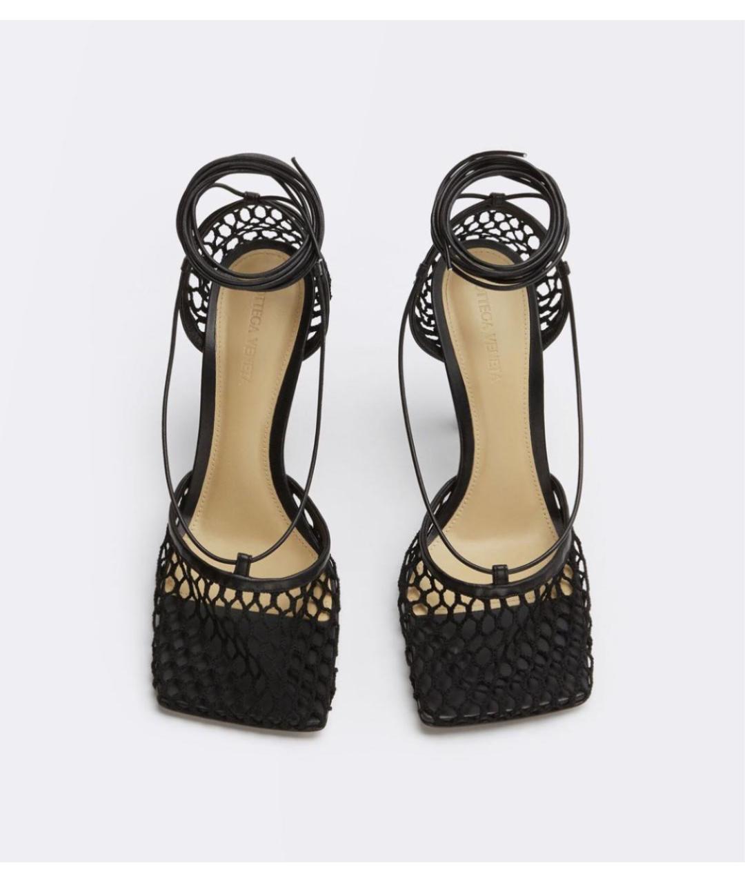 BOTTEGA VENETA Черные текстильные босоножки, фото 2