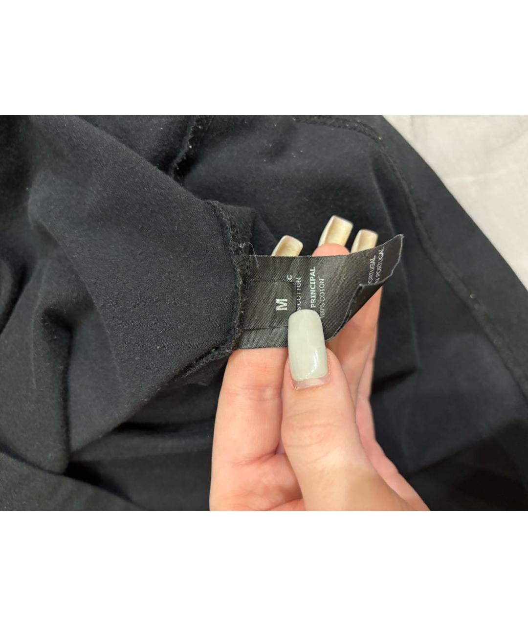 VETEMENTS Черная хлопковая футболка, фото 5