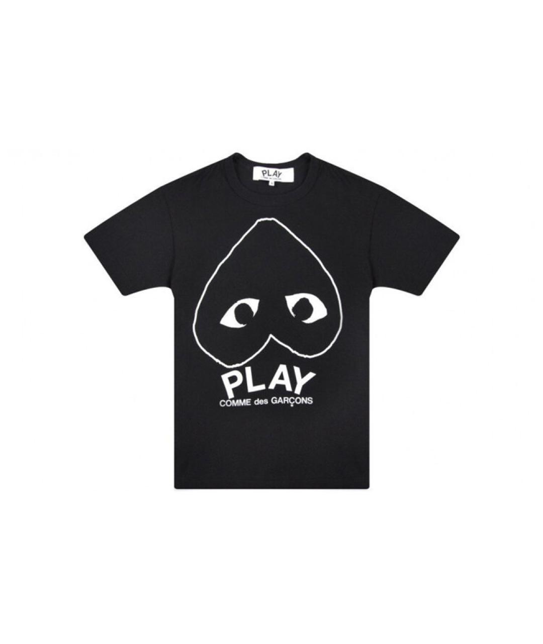 COMME DES GARÇONS PLAY Черная хлопковая футболка, фото 1