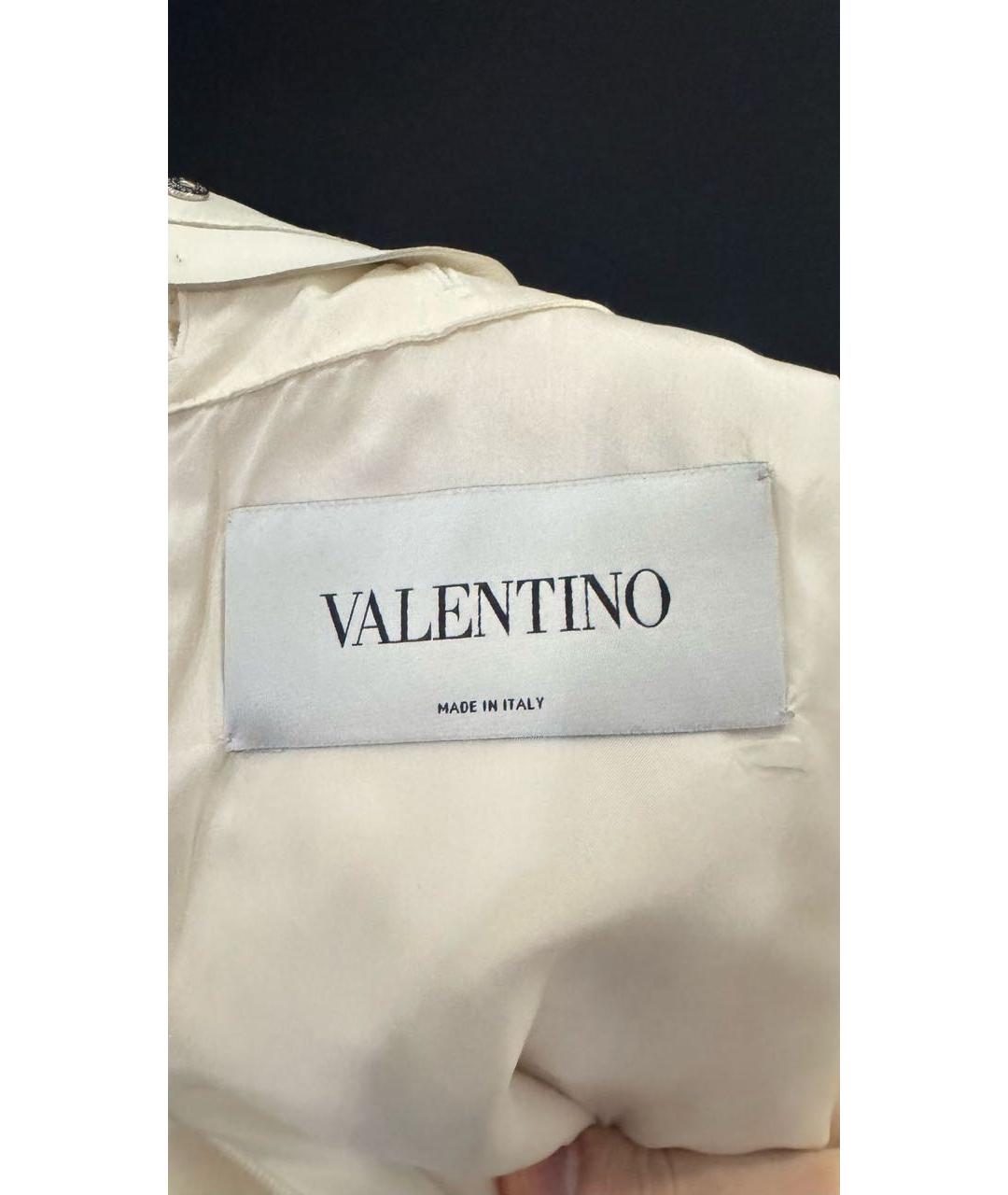 VALENTINO Белое шерстяное повседневное платье, фото 3