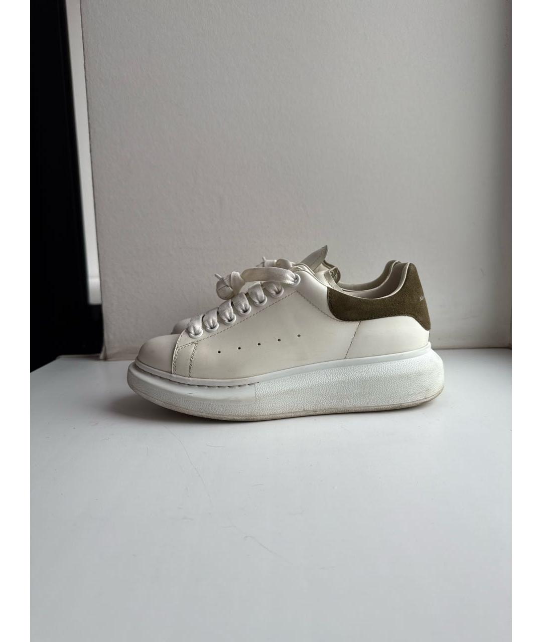 ALEXANDER MCQUEEN Белые кожаные кеды, фото 5