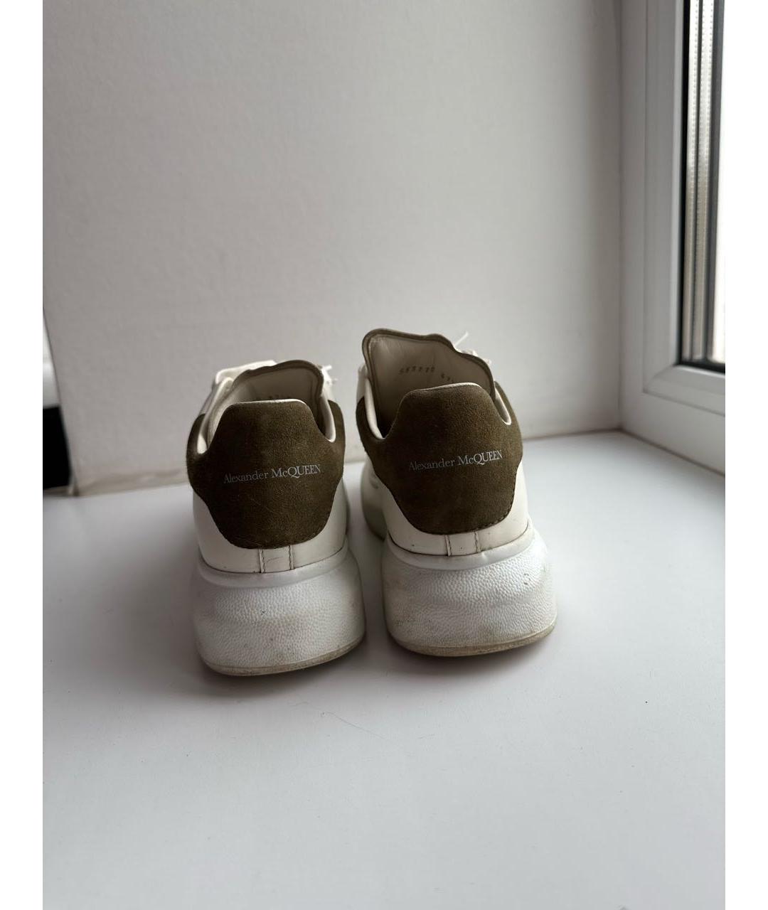 ALEXANDER MCQUEEN Белые кожаные кеды, фото 4